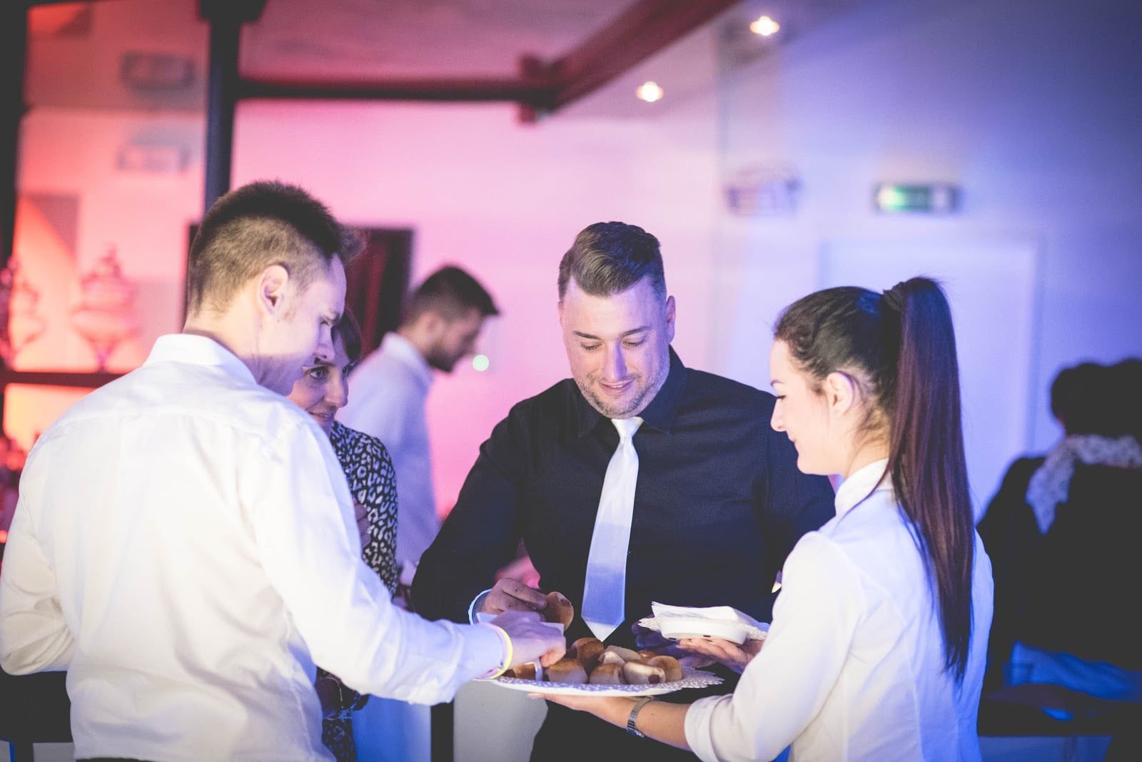 Aperitivo servito al 747 Disco durante una festa privata